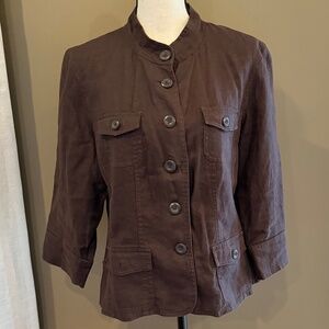 Mossimo Women's Chocolate Brown Shacked, Button Down, Size XL